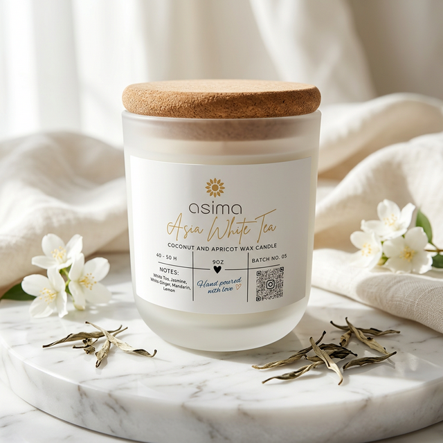 Asia's White Tea Candle